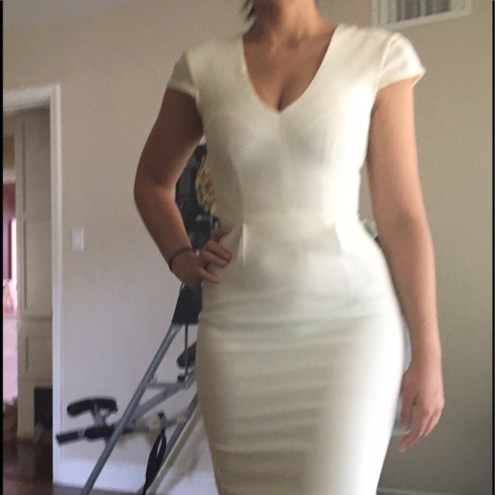 H&m ivory dress